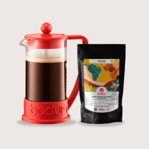combo bodum brazil + café esmeralda brasil, café cumbal, café argentina, promo combo café, café combo cumbal, cumbal combo, café tucán brasil