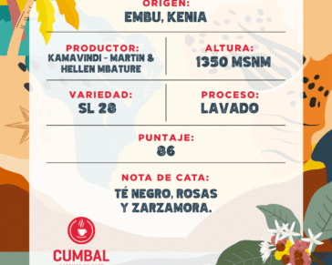 Café Finca Kamavindi KENIA, café cumbal